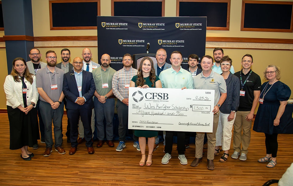 Community Financial Services Bank (CFSB) is proud to announce a founding contribution to the newly established Wes Kerr Cyber National Advisory Board Scholarship at Murray State University, benefiting students pursuing degrees in Cyber Security.