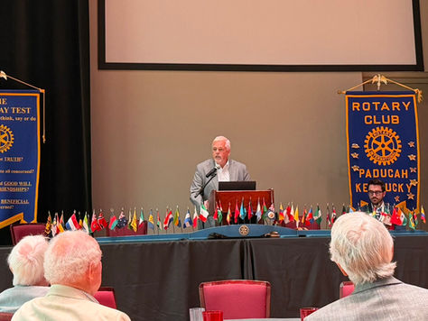 Michael Radcliffe, Chairman and Chief Executive Officer (CEO) of Community Financial Services Bank (CFSB), recently spoke to members of the Rotary Club of Paducah about the benefits, challenges and continued importance of community banks.